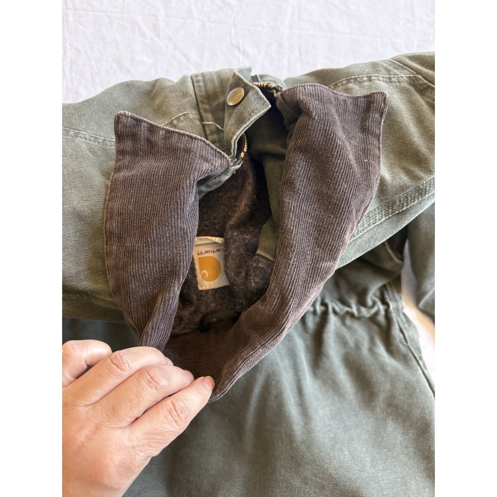 Vintage 90s Carhartt PB1366 Trail Parka Dark Olive Blanket Lined Jacket USA - Picture 16 of 16